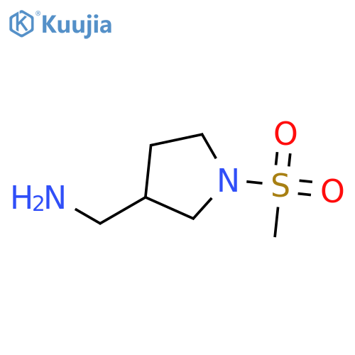 (1-methanesulfonylpyrrolidin-3-yl)methanamine structure