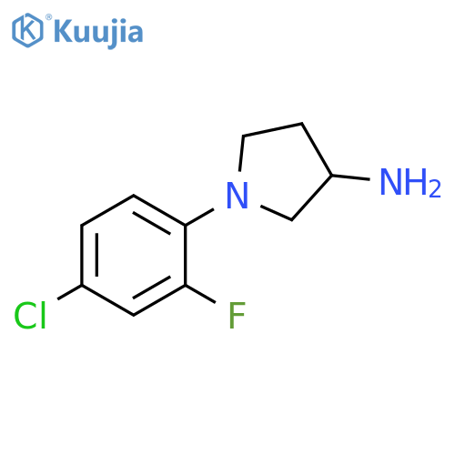 1-(4-chloro-2-fluorophenyl)pyrrolidin-3-amine structure