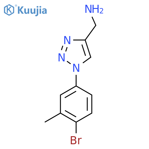 [1-(4-Bromo-3-methylphenyl)-1H-1,2,3-triazol-4-yl]methanamine structure