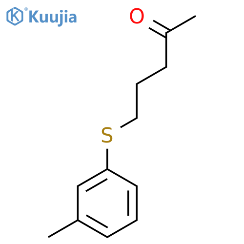 5-(3-Methylphenyl)sulfanylpentan-2-one structure