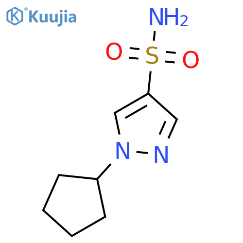 1-cyclopentyl-1H-pyrazole-4-sulfonamide structure
