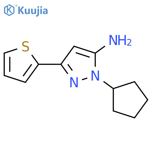 1-cyclopentyl-3-(thiophen-2-yl)-1H-pyrazol-5-amine structure