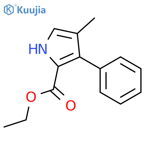 ethyl 4-methyl-3-phenyl-1H-pyrrole-2-carboxylate structure