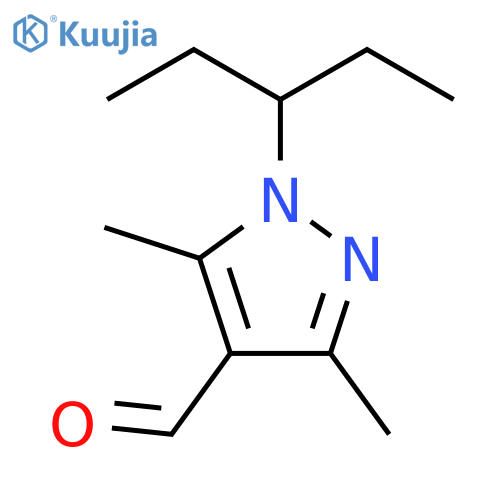 1H-Pyrazole-4-carboxaldehyde, 1-(1-ethylpropyl)-3,5-dimethyl- structure