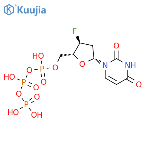 Uridine5'-(tetrahydrogen triphosphate), 2',3'-dideoxy-3'-fluoro- (9CI) structure
