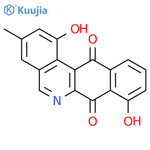 Benzo[b]phenanthridine-7,12-dione, 1,8-dihydroxy-3-methyl- structure
