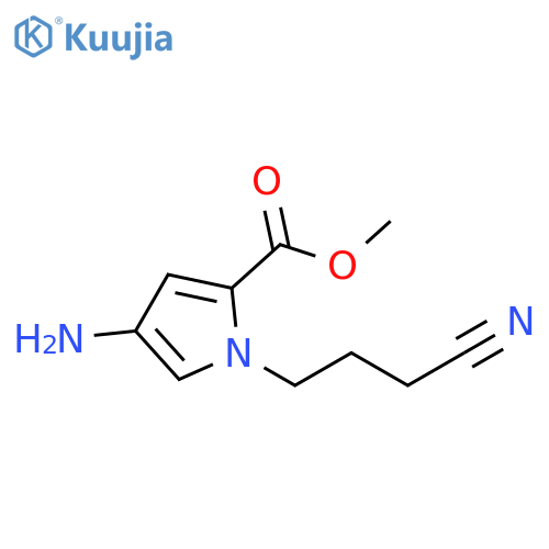 methyl 4-amino-1-(3-cyanopropyl)-1H-pyrrole-2-carboxylate structure