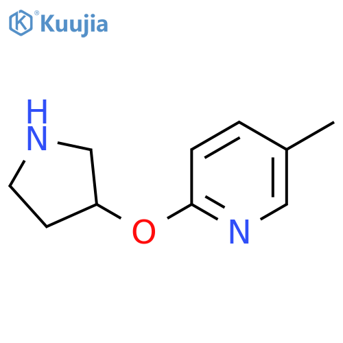 5-Methyl-2-(pyrrolidin-3-yloxy)pyridine structure
