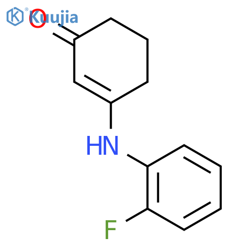 3-(2-Fluorophenyl)aminocyclohex-2-en-1-one structure