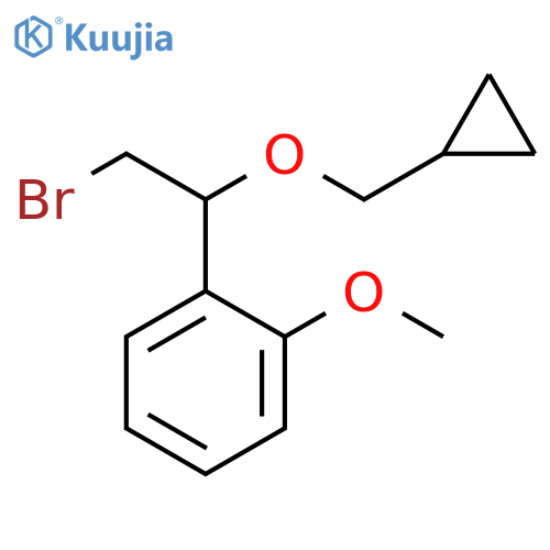 1-2-bromo-1-(cyclopropylmethoxy)ethyl-2-methoxybenzene structure