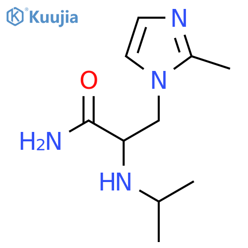 3-(2-methyl-1H-imidazol-1-yl)-2-(propan-2-yl)aminopropanamide structure