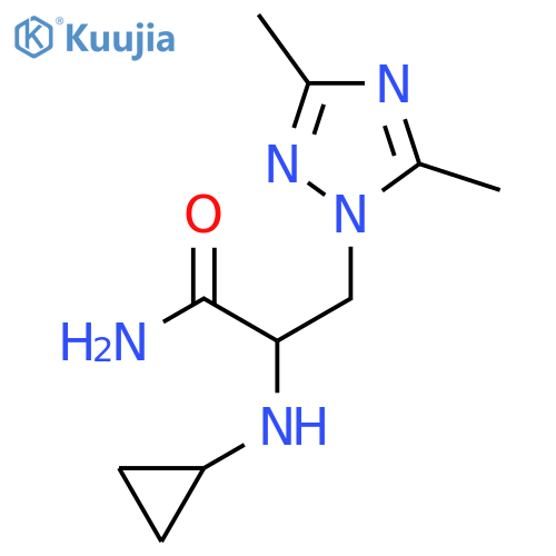 2-(cyclopropylamino)-3-(dimethyl-1H-1,2,4-triazol-1-yl)propanamide structure