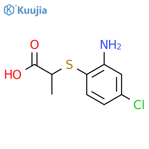 2-(2-Amino-4-chlorophenyl)sulfanylpropanoic acid structure