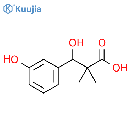 3-hydroxy-3-(3-hydroxyphenyl)-2,2-dimethylpropanoic acid structure