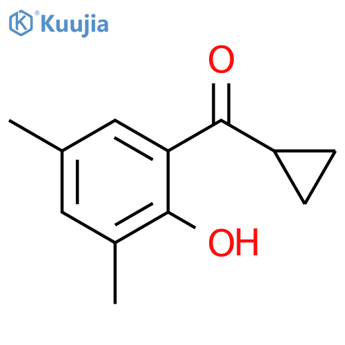 2-Cyclopropanecarbonyl-4,6-dimethylphenol structure