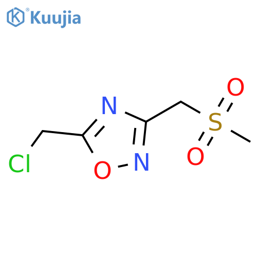 5-(chloromethyl)-3-(methanesulfonylmethyl)-1,2,4-oxadiazole structure