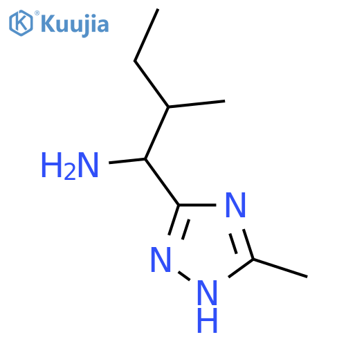2-Methyl-1-(5-methyl-1H-1,2,4-triazol-3-yl)butan-1-amine structure