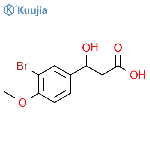3-(3-bromo-4-methoxyphenyl)-3-hydroxypropanoic acid structure