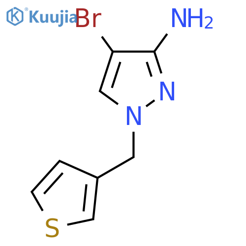 4-bromo-1-(thiophen-3-yl)methyl-1H-pyrazol-3-amine structure