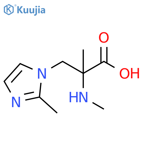 2-methyl-3-(2-methyl-1H-imidazol-1-yl)-2-(methylamino)propanoic acid structure