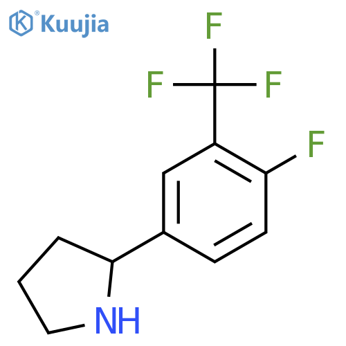 2-4-fluoro-3-(trifluoromethyl)phenylpyrrolidine structure