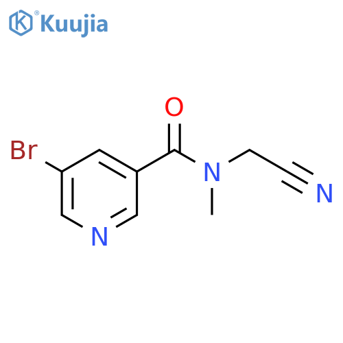 5-bromo-N-(cyanomethyl)-N-methylpyridine-3-carboxamide structure