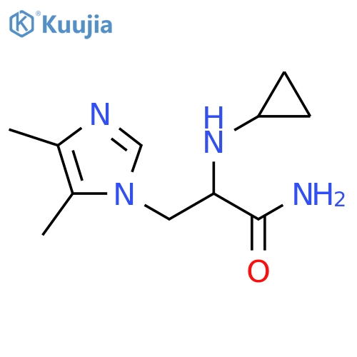 2-(cyclopropylamino)-3-(4,5-dimethyl-1H-imidazol-1-yl)propanamide structure