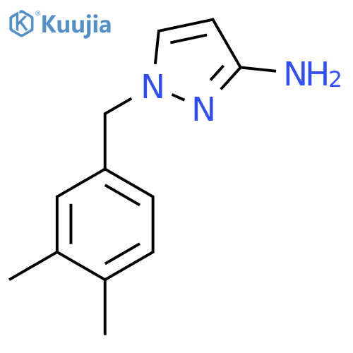 1-[(3,4-dimethylphenyl)methyl]-1H-pyrazol-3-amine structure