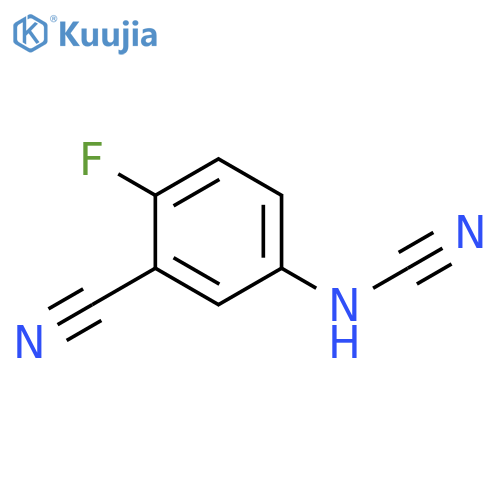 5-(cyanoamino)-2-fluorobenzonitrile structure