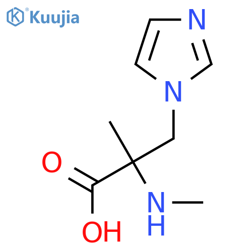 3-(1H-imidazol-1-yl)-2-methyl-2-(methylamino)propanoic acid structure