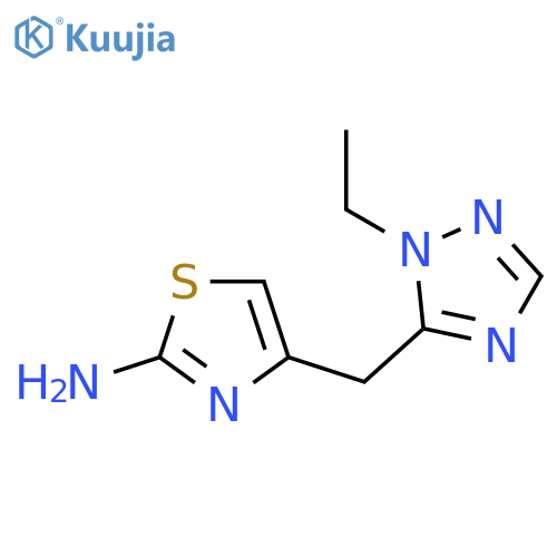 4-(1-ethyl-1H-1,2,4-triazol-5-yl)methyl-1,3-thiazol-2-amine structure