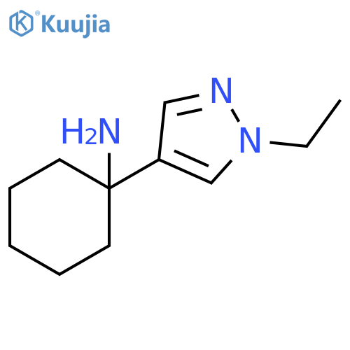 1-(1-ethyl-1H-pyrazol-4-yl)cyclohexan-1-amine structure
