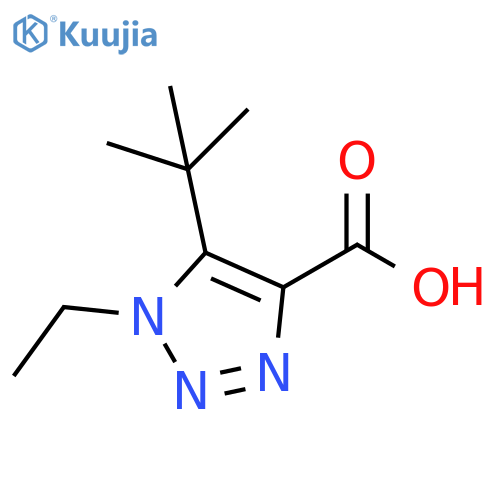 5-tert-butyl-1-ethyl-1H-1,2,3-triazole-4-carboxylic acid structure