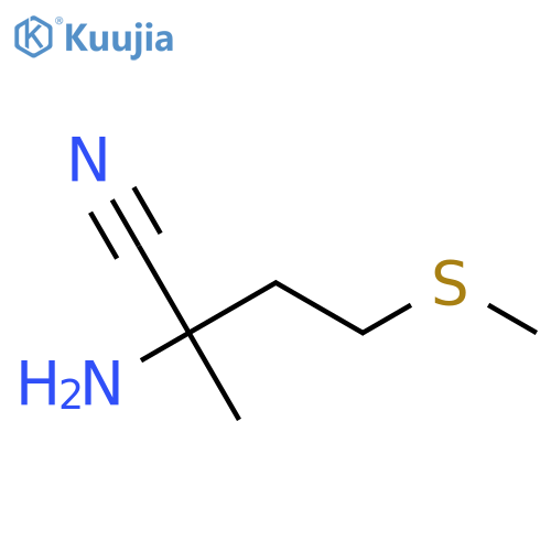 2-amino-2-methyl-4-(methylsulfanyl)butanenitrile structure