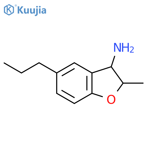 2-Methyl-5-propyl-2,3-dihydro-1-benzofuran-3-amine structure