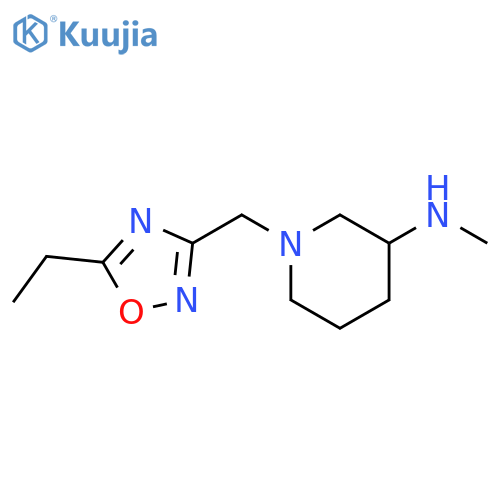 1-(5-ethyl-1,2,4-oxadiazol-3-yl)methyl-N-methylpiperidin-3-amine structure
