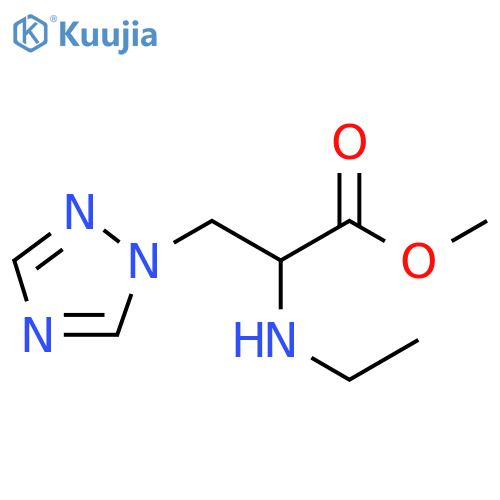 methyl 2-(ethylamino)-3-(1H-1,2,4-triazol-1-yl)propanoate structure