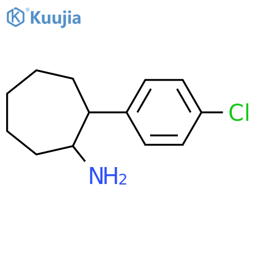 2-(4-Chlorophenyl)cycloheptan-1-amine structure