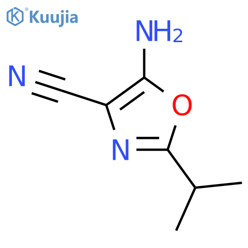 4-Oxazolecarbonitrile,5-amino-2-(1-methylethyl)-(9CI) structure