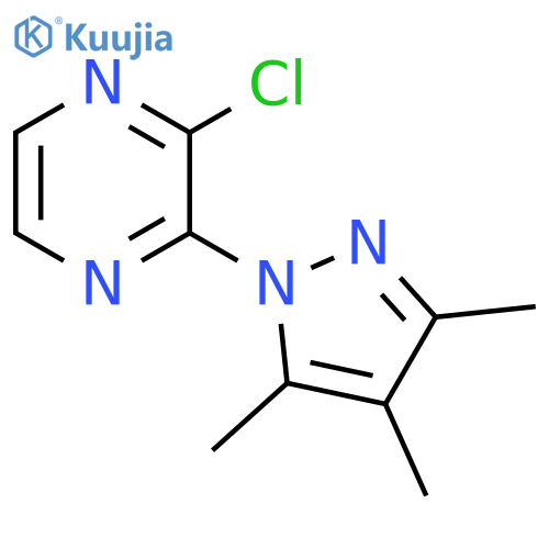 2-chloro-3-(3,4,5-trimethyl-1H-pyrazol-1-yl)pyrazine structure