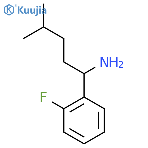 1-(2-fluorophenyl)-4-methylpentan-1-amine structure