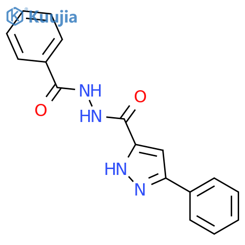 1H-Pyrazole-3-carboxylicacid, 5-phenyl-, 2-benzoylhydrazide structure
