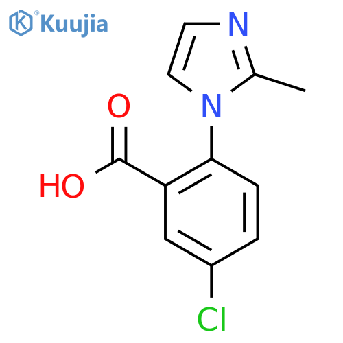 5-chloro-2-(2-methyl-1H-imidazol-1-yl)benzoic acid structure