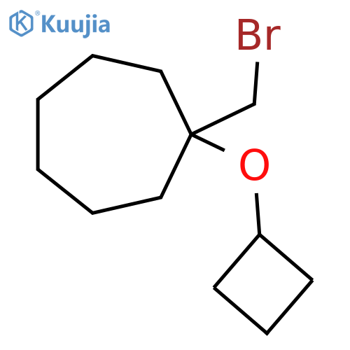 1-(bromomethyl)-1-cyclobutoxycycloheptane structure