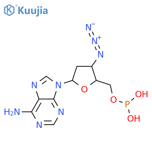 Adenosine,3'-azido-2',3'-dideoxy-, 5'-(hydrogen phosphonate) (9CI) structure