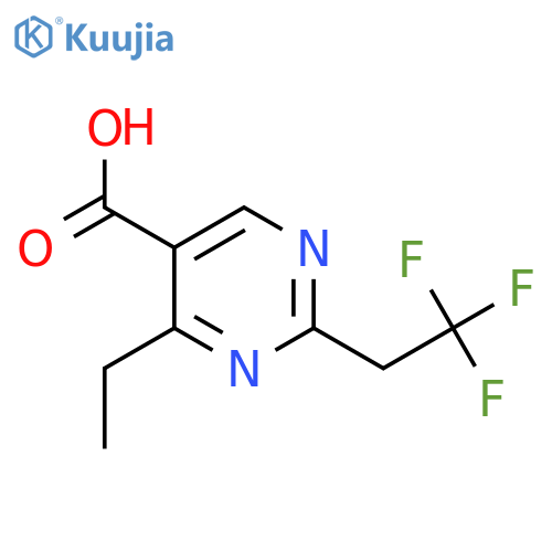 4-Ethyl-2-(2,2,2-trifluoroethyl)pyrimidine-5-carboxylic acid structure
