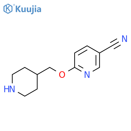 6-(Piperidin-4-ylmethoxy)nicotinonitrile structure