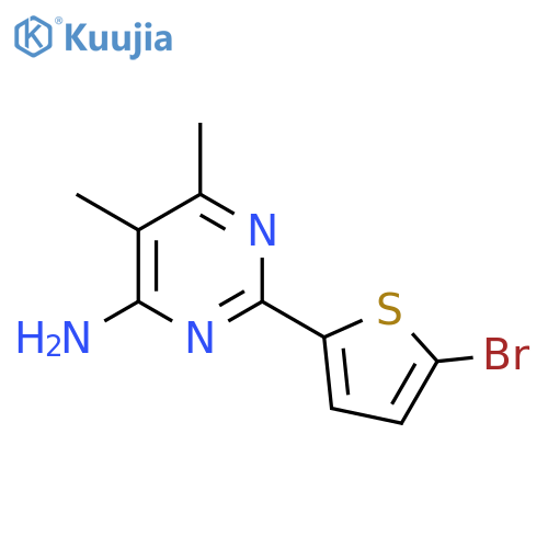 2-(5-Bromothiophen-2-yl)-5,6-dimethylpyrimidin-4-amine structure