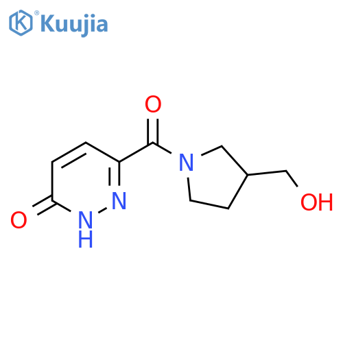6-[3-(hydroxymethyl)pyrrolidine-1-carbonyl]-2,3-dihydropyridazin-3-one structure