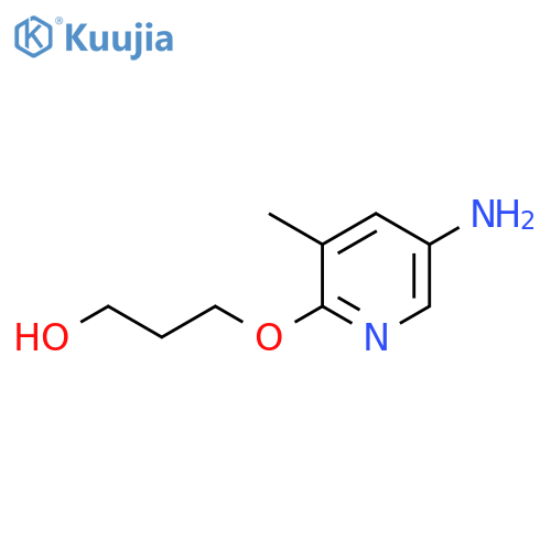 3-(5-amino-3-methylpyridin-2-yl)oxypropan-1-ol structure